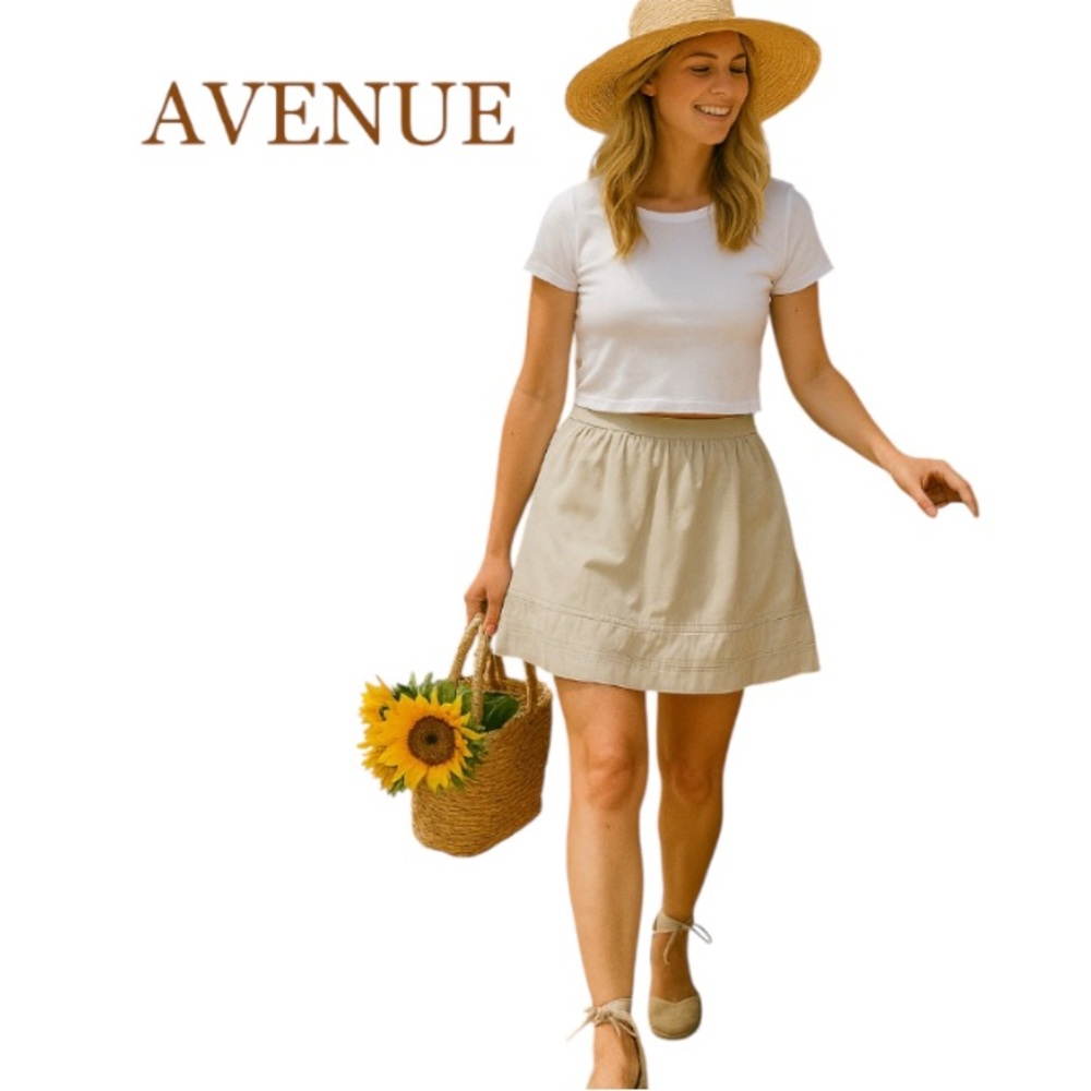 26W Avenue Cotton Circle Skirt - Mini Length